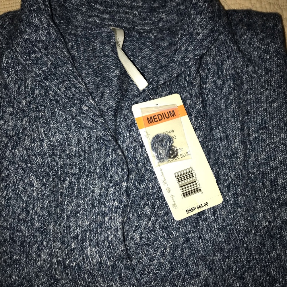Heather Blue Leo & Nicole poncho NWT